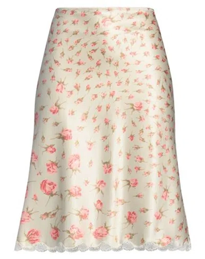 Blumarine Woman Mini Skirt Ivory Size 3 Polyester, Elastane