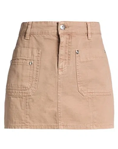 Blumarine Woman Mini Skirt Light Brown Size 6 Cotton