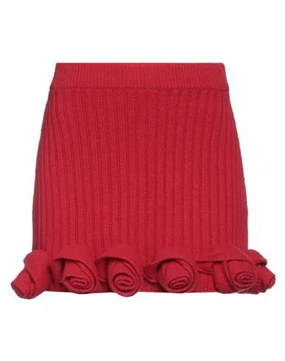 Blumarine Woman Mini Skirt Red Size S Wool