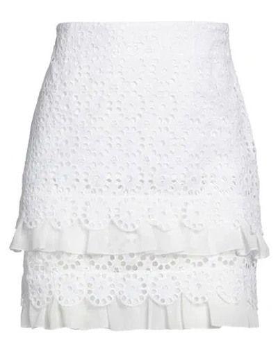 Blumarine Woman Mini Skirt White Size 4 Cotton