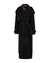 Blumarine Woman Overcoat & Trench Coat Black Size 4 Polyester, Wool, Elastane