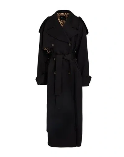 Blumarine Woman Overcoat & Trench Coat Black Size 4 Polyester, Wool, Elastane