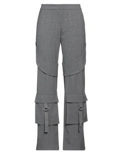 Blumarine Woman Pants Grey Size 6 Polyester, Virgin Wool, Elastane