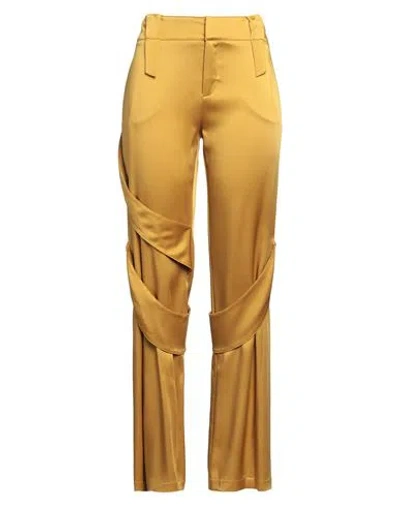 Blumarine Woman Pants Marigold Size 8 Acetate, Viscose, Elastane In Yellow