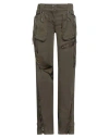 Blumarine Woman Pants Military Green Size 2 Cotton, Viscose In Green