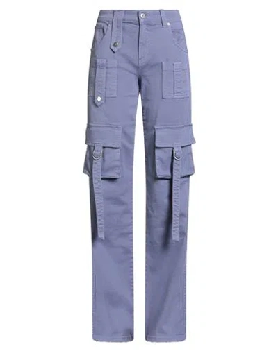 Blumarine Woman Pants Purple Size 6 Cotton, Elastane In Brown