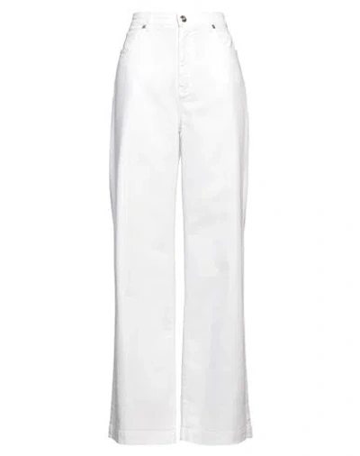 Blumarine Woman Pants White Size 31 Cotton, Elastane