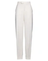 BLUMARINE BLUMARINE WOMAN PANTS WHITE SIZE 8 VIRGIN WOOL, ELASTANE