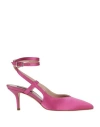 Blumarine Woman Pumps Fuchsia Size 6 Textile Fibers In Pink