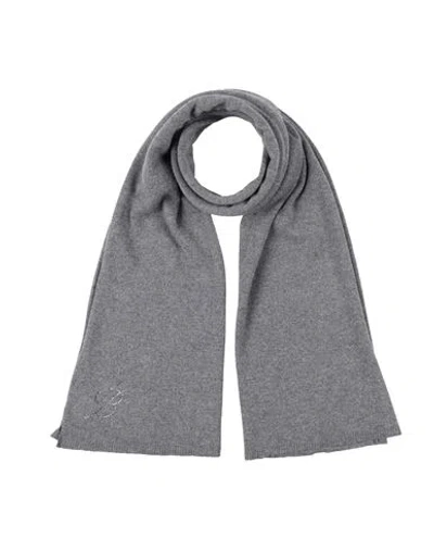 Blumarine Woman Scarf Grey Size - Virgin Wool, Cashmere In Gray