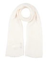 Blumarine Woman Scarf Ivory Size - Mohair Wool, Alpaca Wool, Polyamide In White