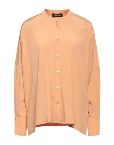 Blumarine Woman Shirt Apricot Size 4 Silk, Elastane In Orange