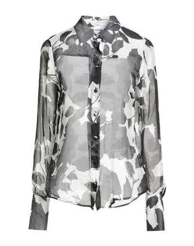 Blumarine Woman Shirt Black Size 10 Silk, Viscose
