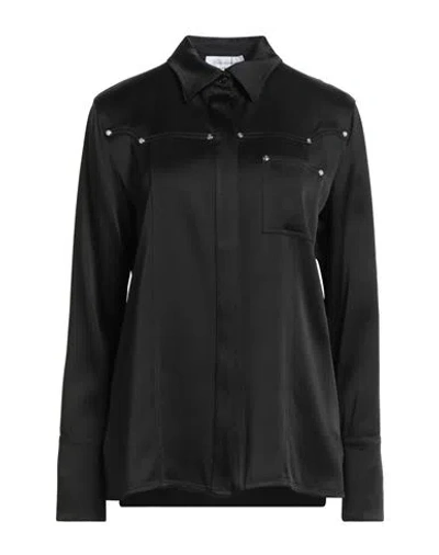 Blumarine Woman Shirt Black Size 4 Acetate, Viscose, Elastane