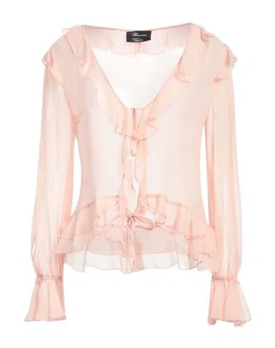 Blumarine Woman Shirt Blush Size 6 Silk