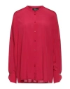 Blumarine Woman Shirt Garnet Size 4 Silk, Elastane In Red