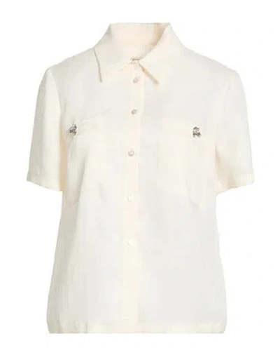 Blumarine Woman Shirt Ivory Size 8 Viscose In White