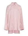 Blumarine Woman Shirt Pink Size 4 Cotton, Polyamide, Elastane In Pink