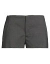 Blumarine Woman Shorts & Bermuda Shorts Grey Size 4 Virgin Wool, Elastane, Polyamide In Gray