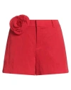 Blumarine Woman Shorts & Bermuda Shorts Red Size 6 Viscose, Polyamide, Polyester In Red