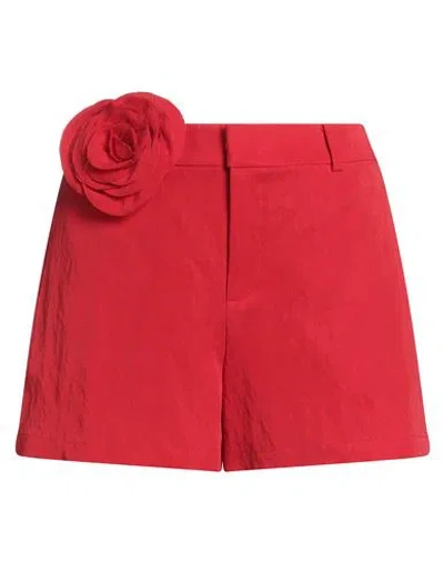Blumarine Woman Shorts & Bermuda Shorts Red Size 6 Viscose, Polyamide, Polyester