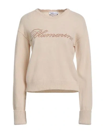 Blumarine Woman Sweater Beige Size 6 Wool, Cashmere In Sand