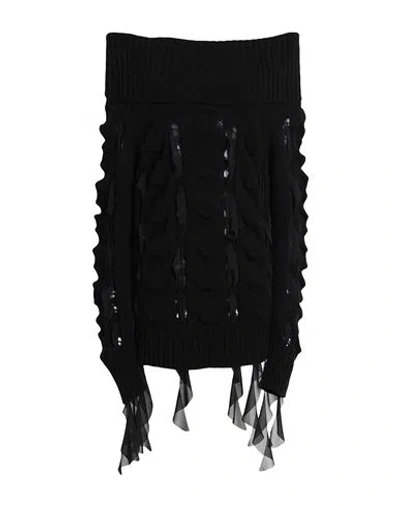 BLUMARINE BLUMARINE WOMAN SWEATER BLACK SIZE 6 WOOL, POLYESTER