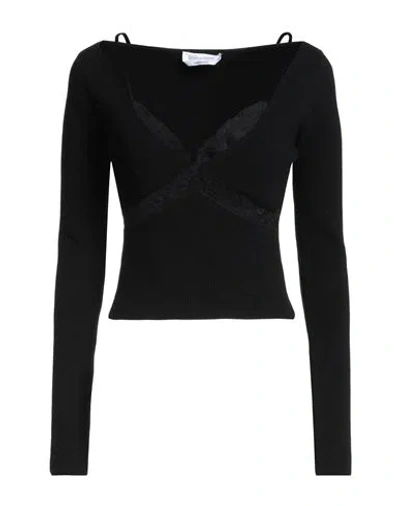 Blumarine Woman Sweater Black Size 6 Polyamide, Acrylic, Wool, Polyester