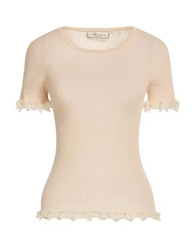 Blumarine Woman Sweater Blush Size 10 Wool, Polyamide, Polyester In Neutral