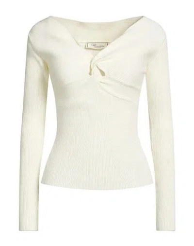 Blumarine Woman Sweater Cream Size 6 Viscose, Polyester In Multi