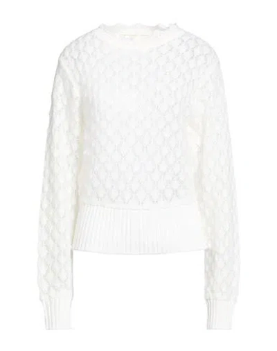 Blumarine Woman Sweater Ivory Size 8 Polyamide, Mohair Wool, Wool In White