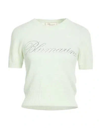 Blumarine Woman Sweater Light Green Size 10 Cashmere, Glass In Neutral