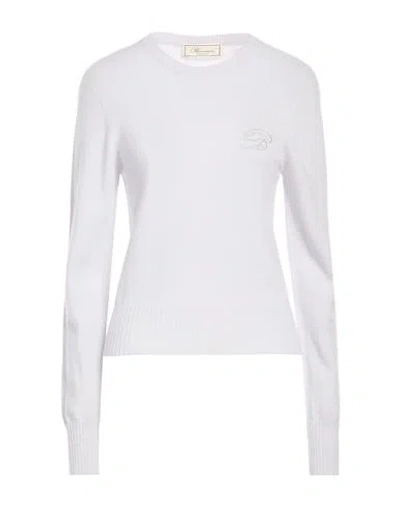 Blumarine Woman Sweater Light Grey Size 8 Cashmere In White