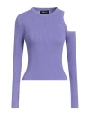 Blumarine Woman Sweater Mauve Size 8 Viscose, Polyester In Purple