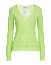 Blumarine Woman Sweater Lime Green Size 8 Viscose, Polyamide In Green