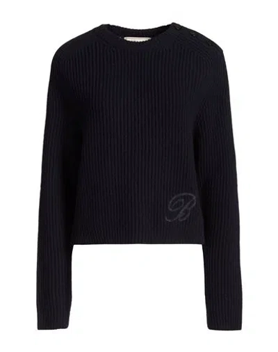Blumarine Woman Sweater Navy Size Xs Wool, Cashmere In Blue