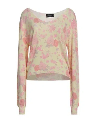 Blumarine Woman Sweater Pastel Yellow Size Xl Viscose, Polyamide
