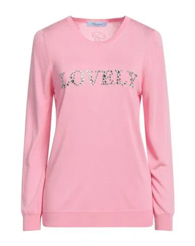 Blumarine Woman Sweater Pink Size 6 Silk