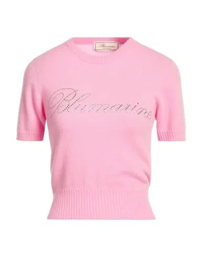Blumarine Woman Sweater Pink Size 6 Cashmere, Glass