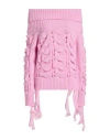 Blumarine Woman Sweater Pink Size M Wool, Polyester In Pink