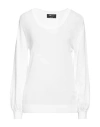 Blumarine Woman Sweater White Size 8 Viscose, Polyamide In White