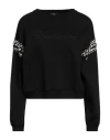 Blumarine Woman Sweatshirt Black Size 6 Cotton, Acrylic