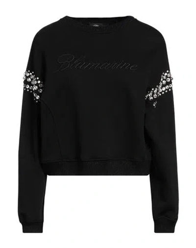 Blumarine Woman Sweatshirt Black Size 6 Cotton, Acrylic In Black