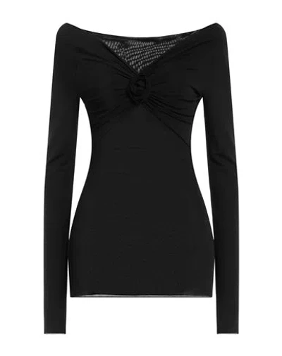 Blumarine Woman T-shirt Black Size 8 Viscose, Elastane