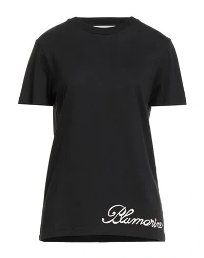 Blumarine Woman T-shirt Black Size 12 Cotton