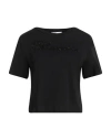 Blumarine Woman T-shirt Black Size 6 Cotton, Elastane