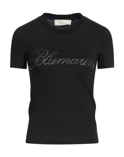 Blumarine Woman T-shirt Black Size 8 Cotton