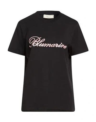 Blumarine Woman T-shirt Black Size 8 Cotton, Polyester