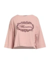 Blumarine Woman T-shirt Blush Size 12 Cotton, Elastane In Pink