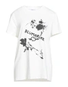 Blumarine Woman T-shirt Ivory Size 8 Cotton